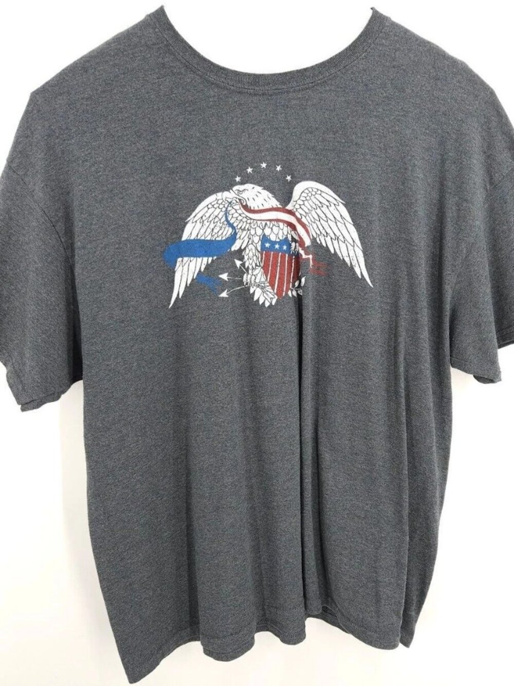 The American Outdoorsman  Eagle Graphic T Shirt 2X Gray Hunting Fishing USA Tee